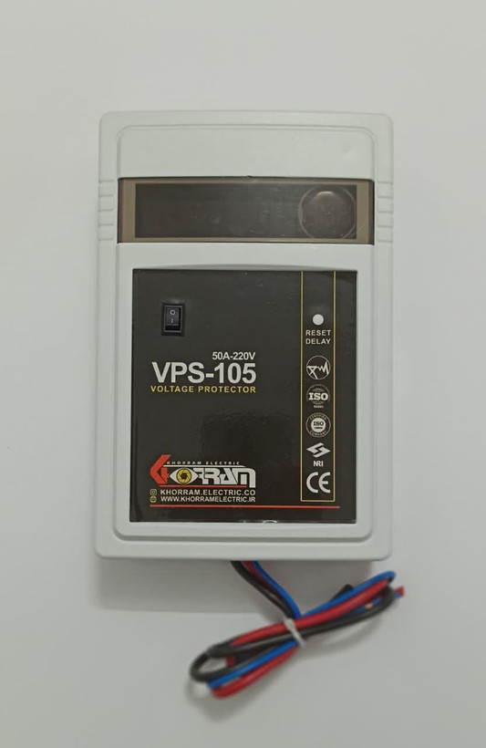 محافظ ولتاژ برق پاکنتورvps-105 با ظرفیت 50 آمپر واقعی خرم الکتریک
